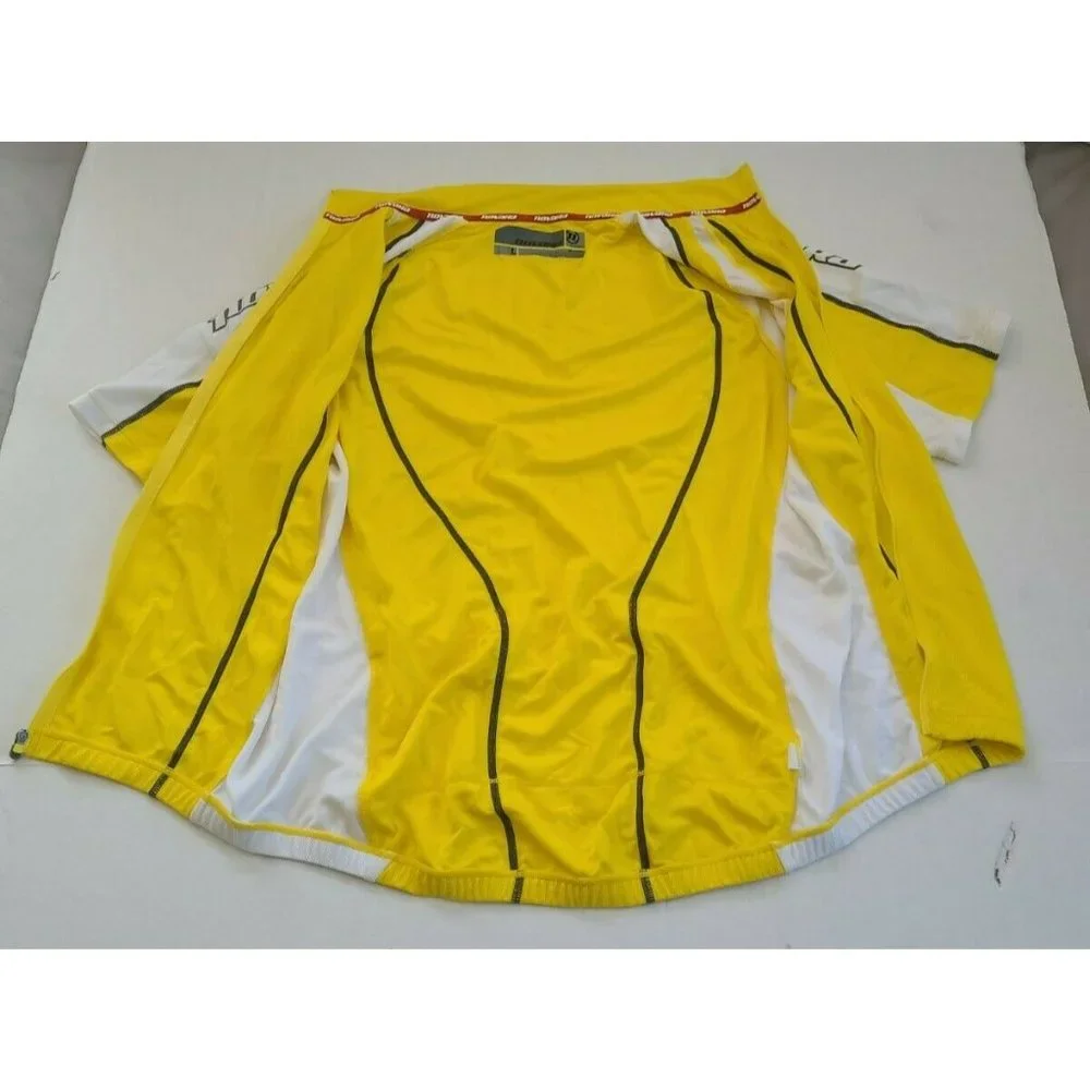Men's Novara Large Yellow And‎ White Cycling Jacket